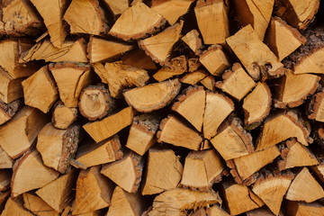 a stack of firewood