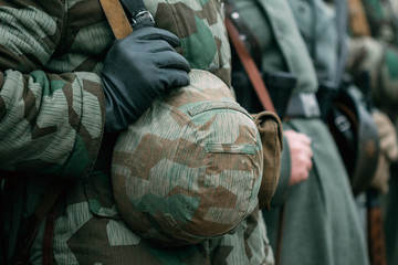 German uniform helmet of a soldier of the second world war