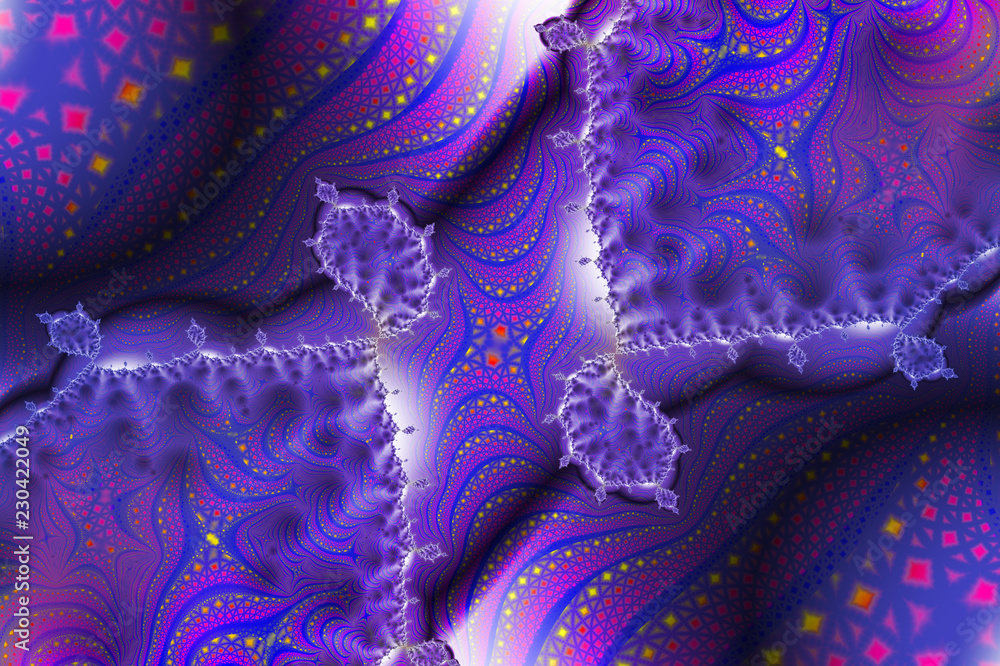 Poster abstract floral pattern. bright colors and sparkling texture. digital artwork. fractal graphics.