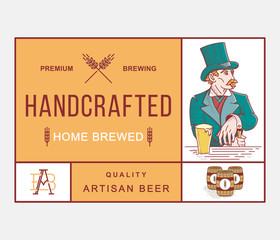 Beer hand crafted  home brewed