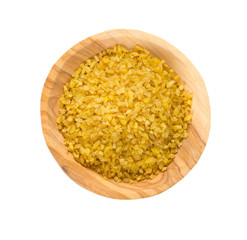 bulgur cereal isolated on white