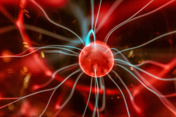 Close up of Plasma globe