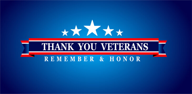 Thank You Veterans Day web banner, poster