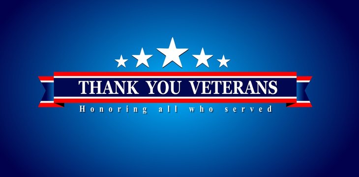 Thank You Veterans Day web banner, poster
