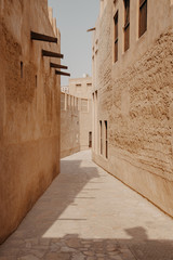 Old town in Al Fahidi Historical District. Dubai city, UAE