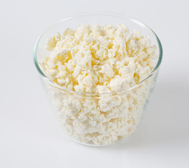 cottage cheese isolated on white