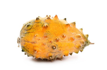 horned melon isolated on white background