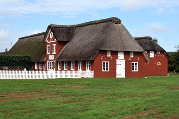 Fototapeta na wymiar Bauernhaus, Haus, Insel, Roemoe, Daenemark