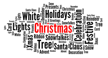 Christmas word cloud concept