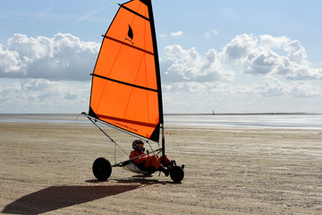 Fototapeta premium Strandsegler, Roemoe, Soenderstrand