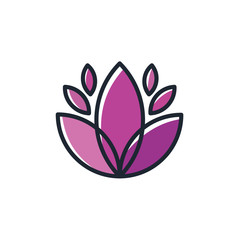 Elegant Lotus Flower logo designs template, Beauty Care logo designs concept, Lotus Flower Logo abstract Beauty Spa salon Cosmetics brand