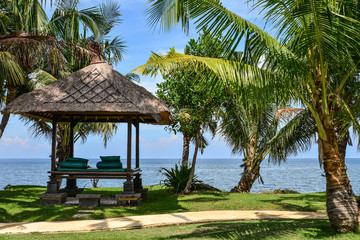Pavilion near sea in luxury resort