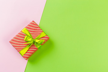 gift box on color background