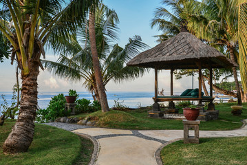 Pavilion near sea in luxury resort