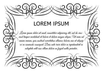 Decorative vintage horizontal frame