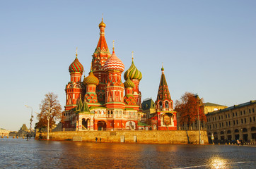 Moscow, Russia, Red square,view of St. Basil's Cathedral
