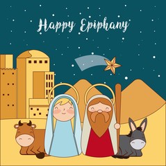 Naklejka premium manger epiphany christmas