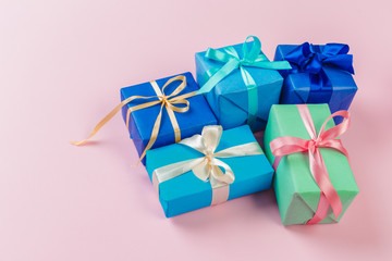 gift box on color background