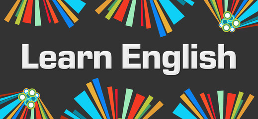 Learn English Dark Colorful Elements 