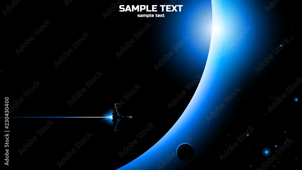 Wall mural space travel creative vector background