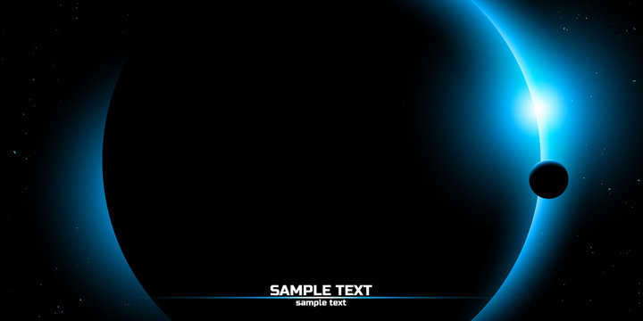 minimal space design, simple astronomy background