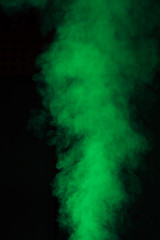 Green smoke abstract background.