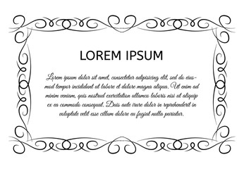 Decorative vintage horizontal frame