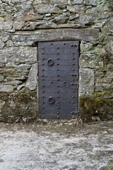 Ancient iron gates of a medieval castle