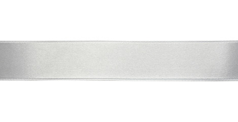 Silver ribbon on white background
