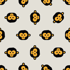 Obraz premium seamless monkey pattern