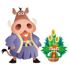 猪、いのしし、イノシシ素材