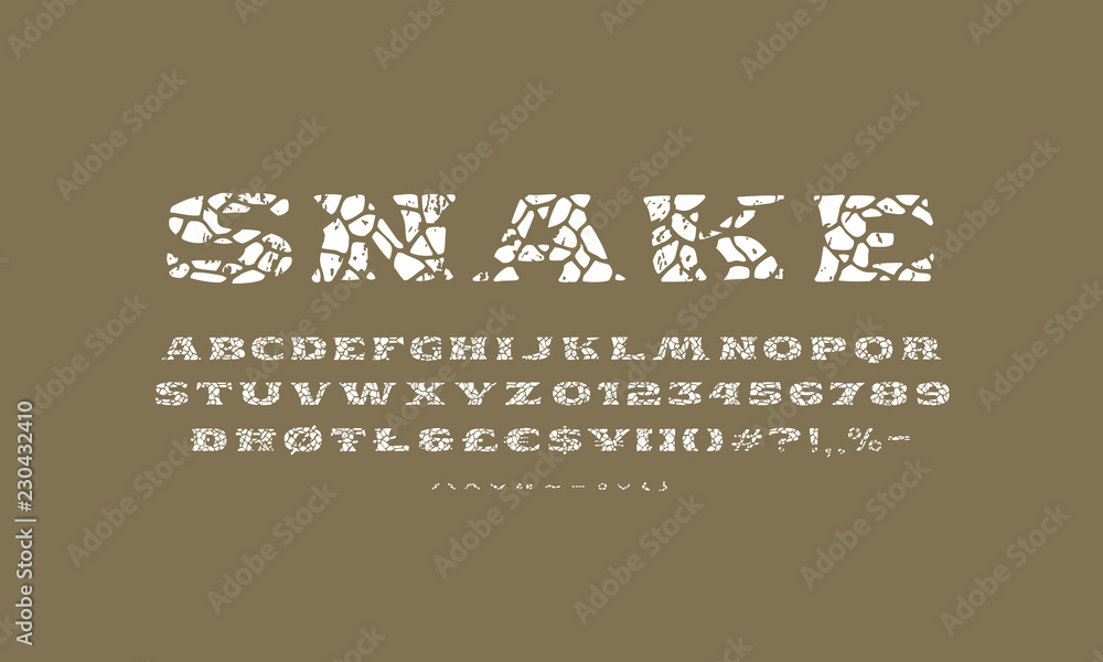 Poster serif font in the style of handmade graphics