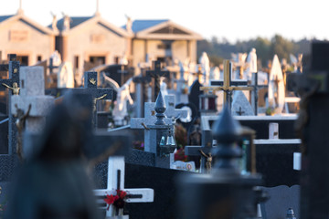 an cemetery background