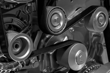 Diesel engine close up
