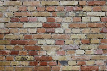 old red brick wall background