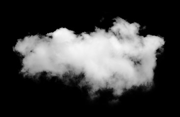 white Clouds on black background.