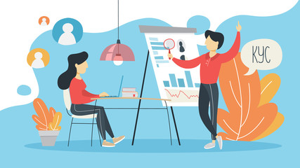KYC or know your customer concept. Idea of business