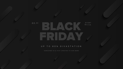 Black Friday modern promotion square web banner for social media mobile apps. Elegant sale and discount promo backgrounds with abstract pattern. Email ad newsletter layouts.