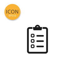 Checklist icon isolated flat style.