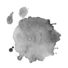 Abstract art hand paint isolated Watercolor stain on white background. Watercolor banner