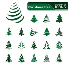 Christmas Tree - Icons Green