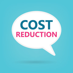 cost reduction on a speech bubble- vector illustration