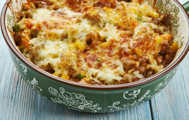Chicken Pot Pie Rice Casserole