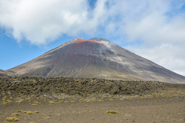 Mount Ngauruhoe volcano in New Zealand