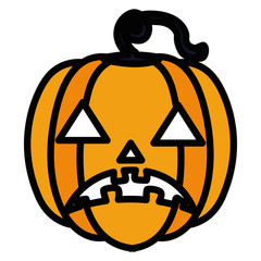 happy halloween pumpkin character