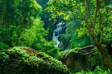  The Mae Sa waterfall. it is beautiful  on Doi Suthep at Chiang Mai in Thailand © jackkrub