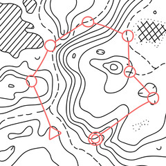 Obraz na płótnie Canvas Vector illustration of topographic map