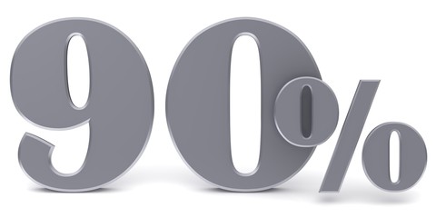 90 % percent sign percentage 3d interest rate