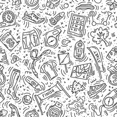 orienteering sport equipment. Vector illustration