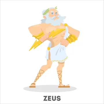 Zeus ancient greek god with a thunder Stock Vector | Adobe Stock